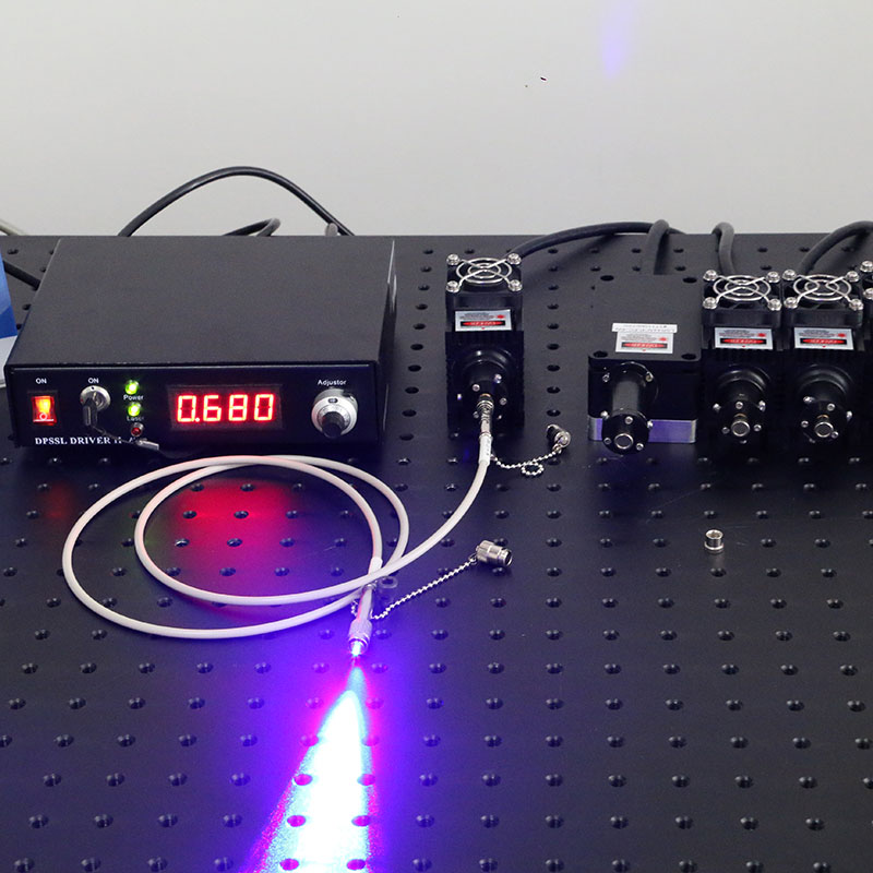 500mW Blue Fiber Coupled Laser at 457nm CW & modulation together